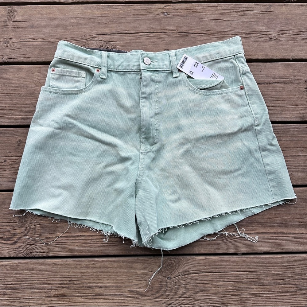 NWT || BDG Green Denim A-Line Shorts